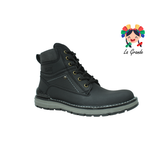 7585 SPEEDY Negro bota sintetica-textil de agujeta antiderrapante para caballero