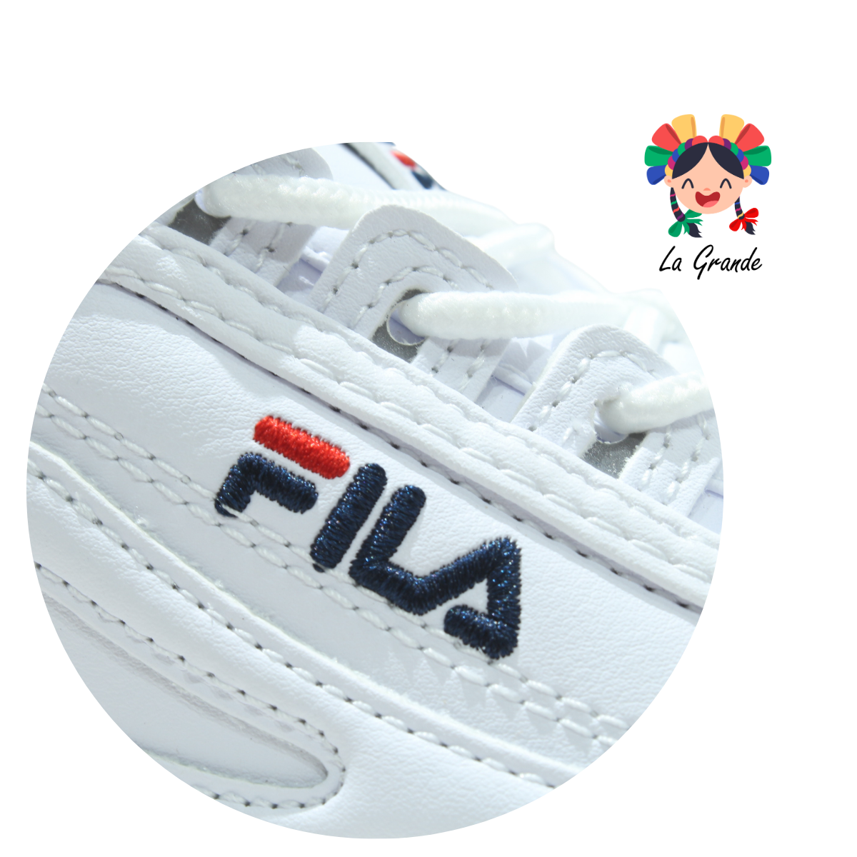 45-11 DISRUPTOR II - FA Blanco navy rojo tenis para dama y jóven