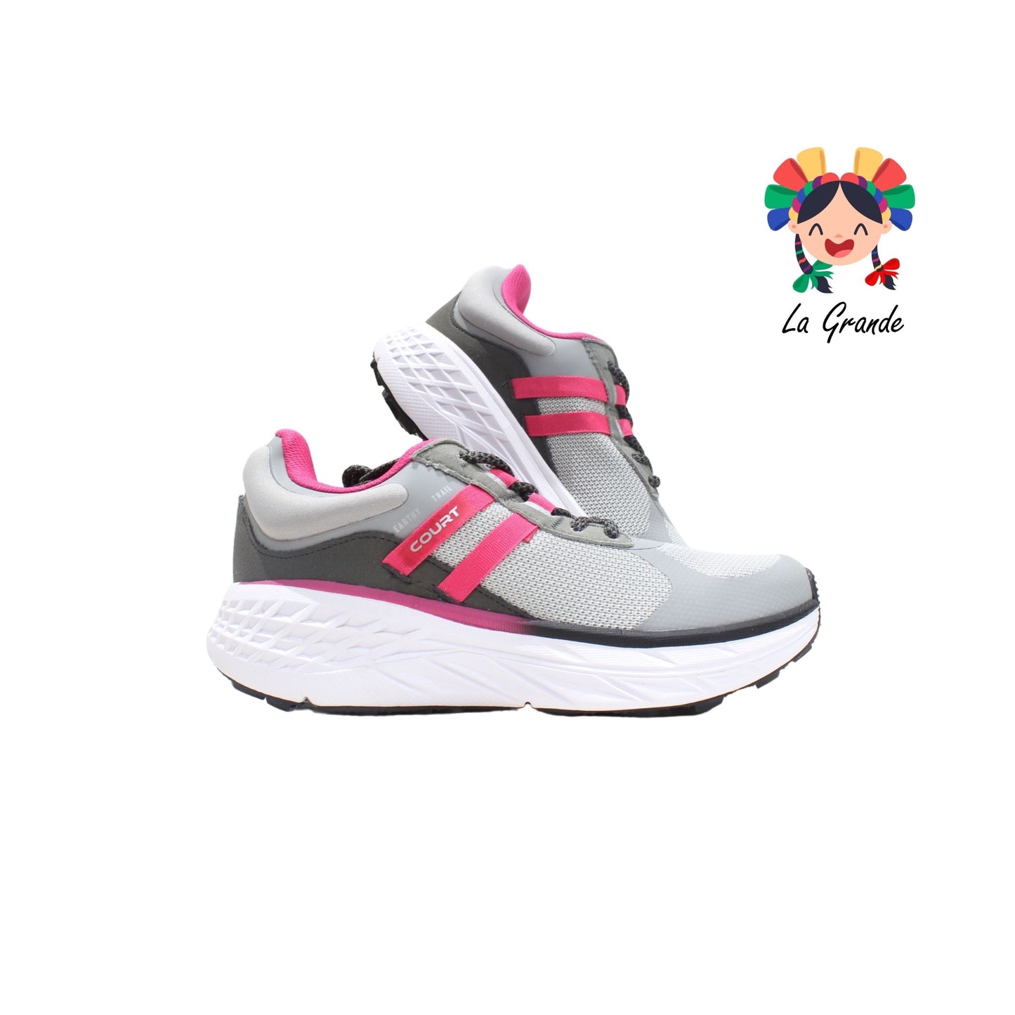 A7691T Court gris rosa original deportivo para dama