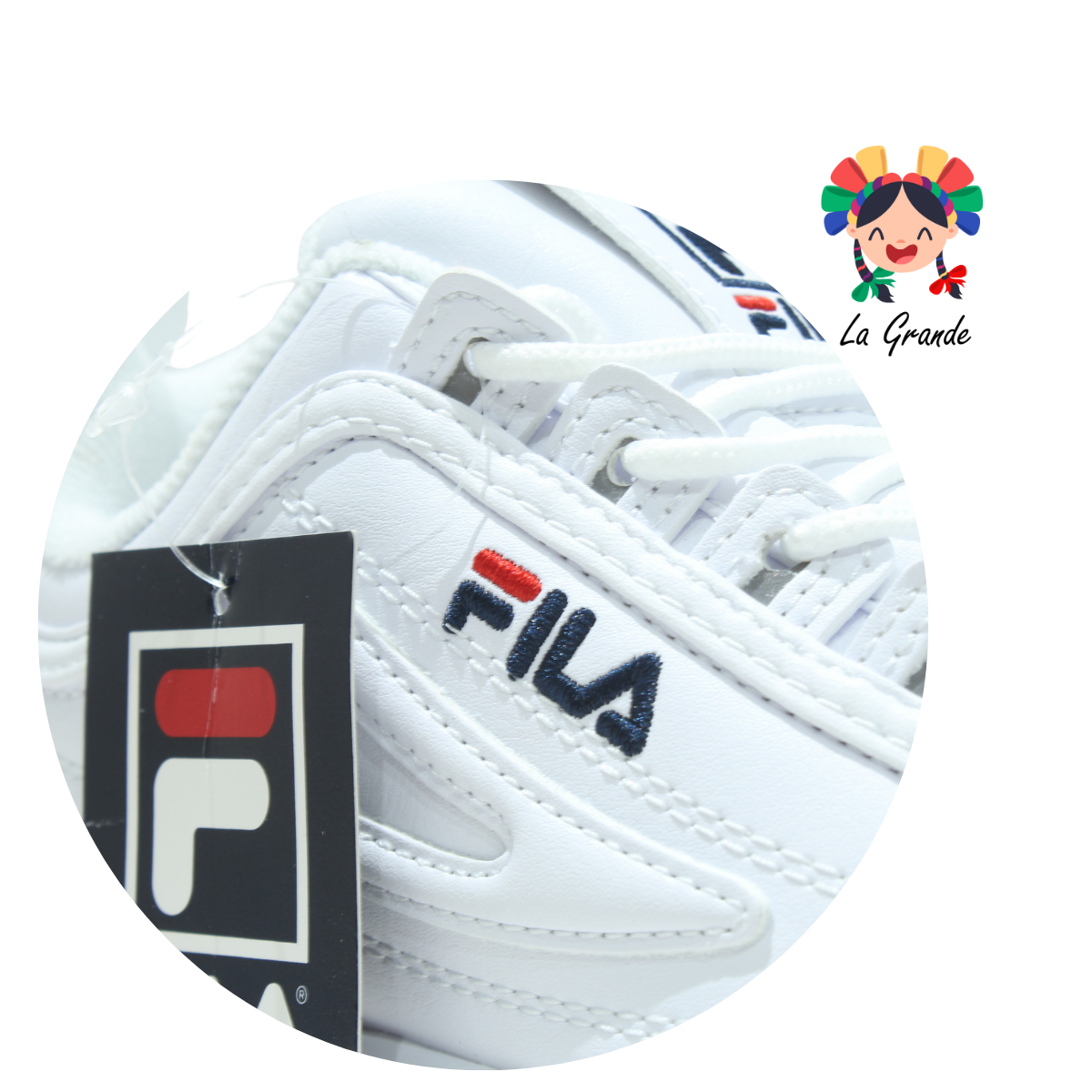 45-11 DISRUPTOR II - FA Blanco navy rojo tenis para dama y jóven