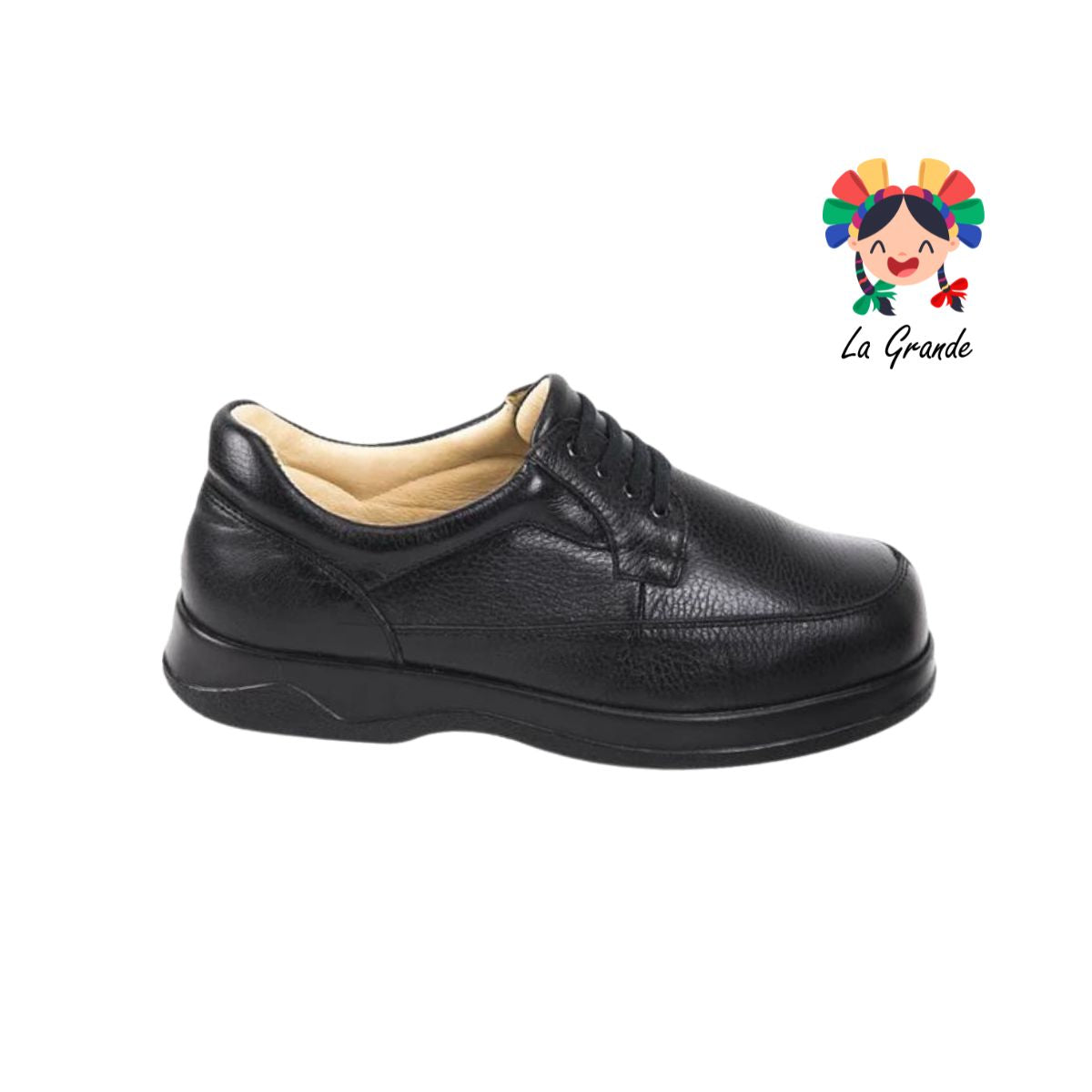 7712 BIO SHOES Negro zapato de piel para caballero