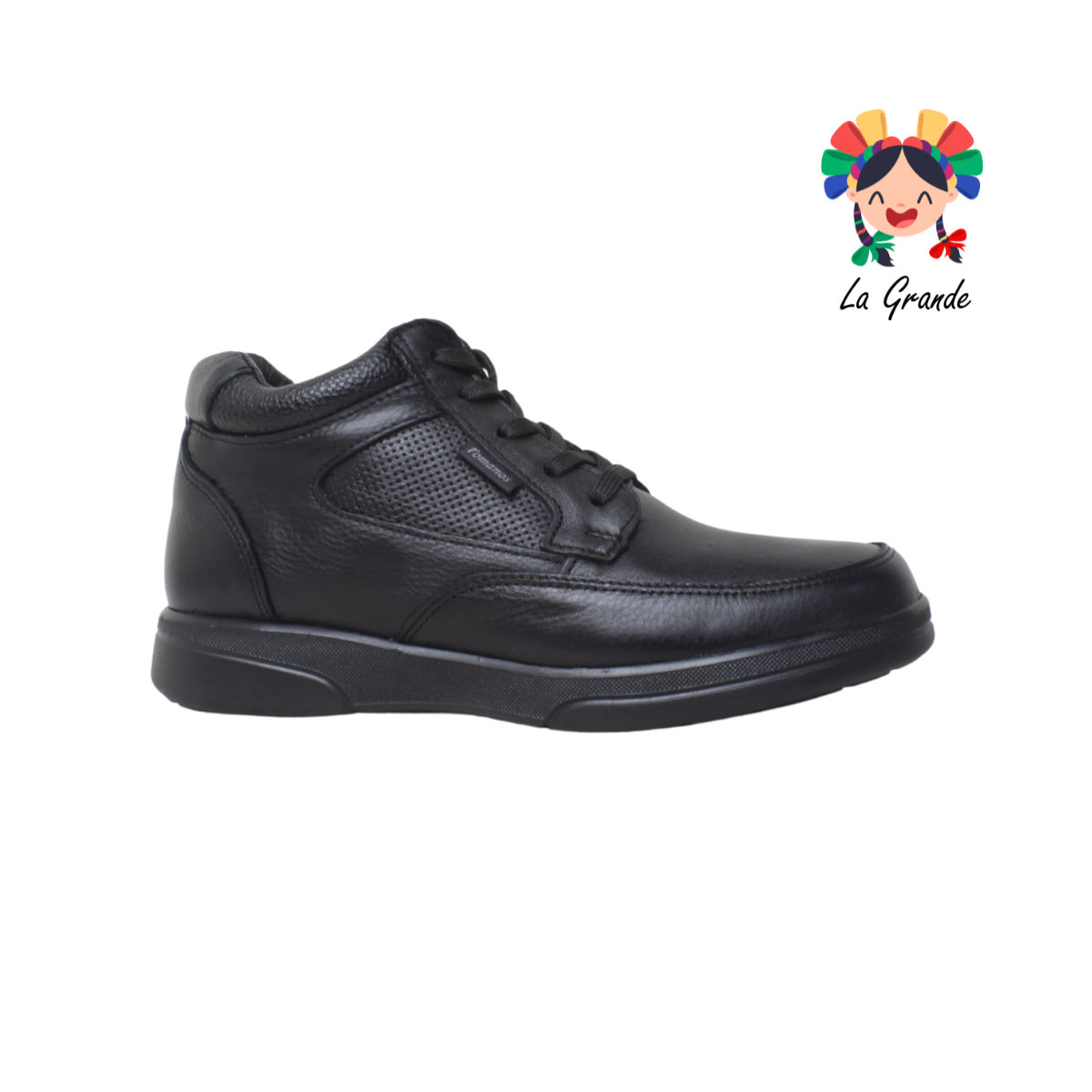 7851 ROMANOS Negro Bota Confort de Piel para Caballero