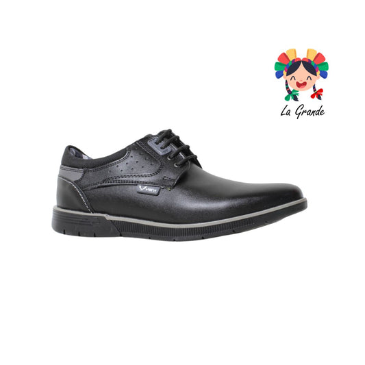 8002 VELRA Negro Zapato casual de agujeta para caballero