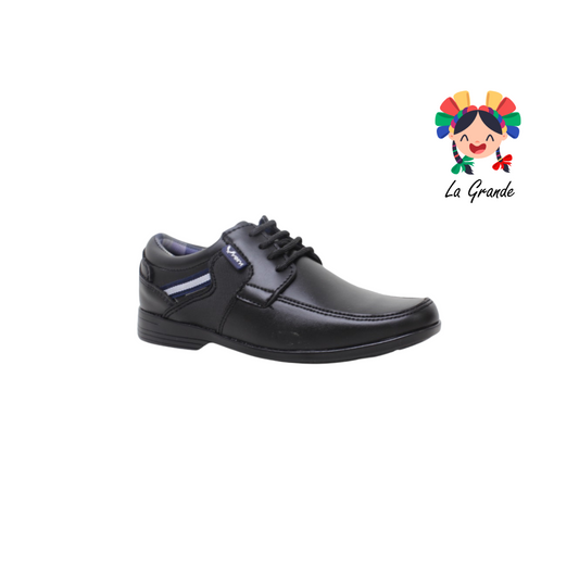 800 VELRA Negro zapato escolar para Joven