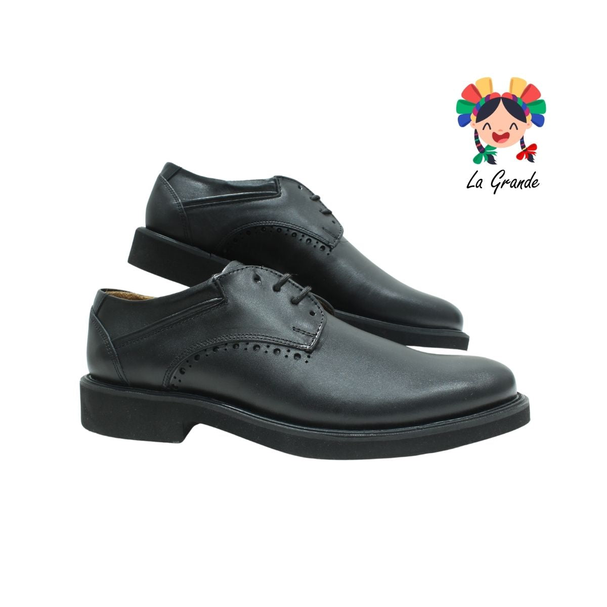 8016 VOGATTI Negro Zapato de piel de becerro con suela antiderrapante para caballero