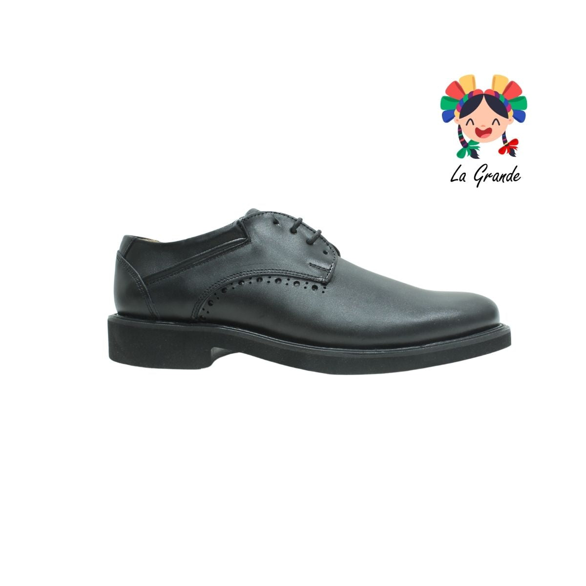 8016 VOGATTI Negro Zapato de piel de becerro con suela antiderrapante para caballero