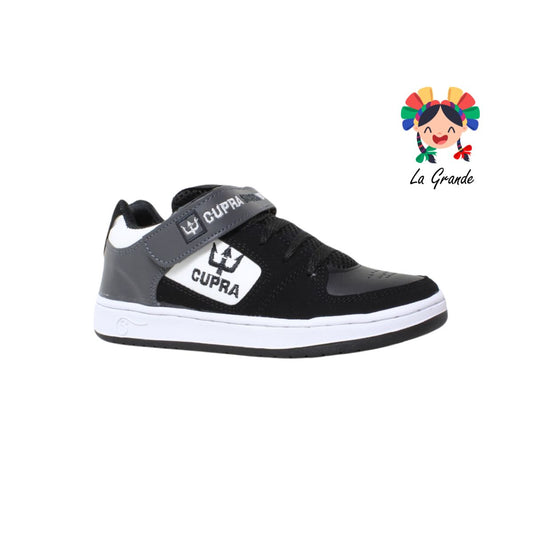 801 CUPRA Negro Negro Gris Tenis Choclo para Joven