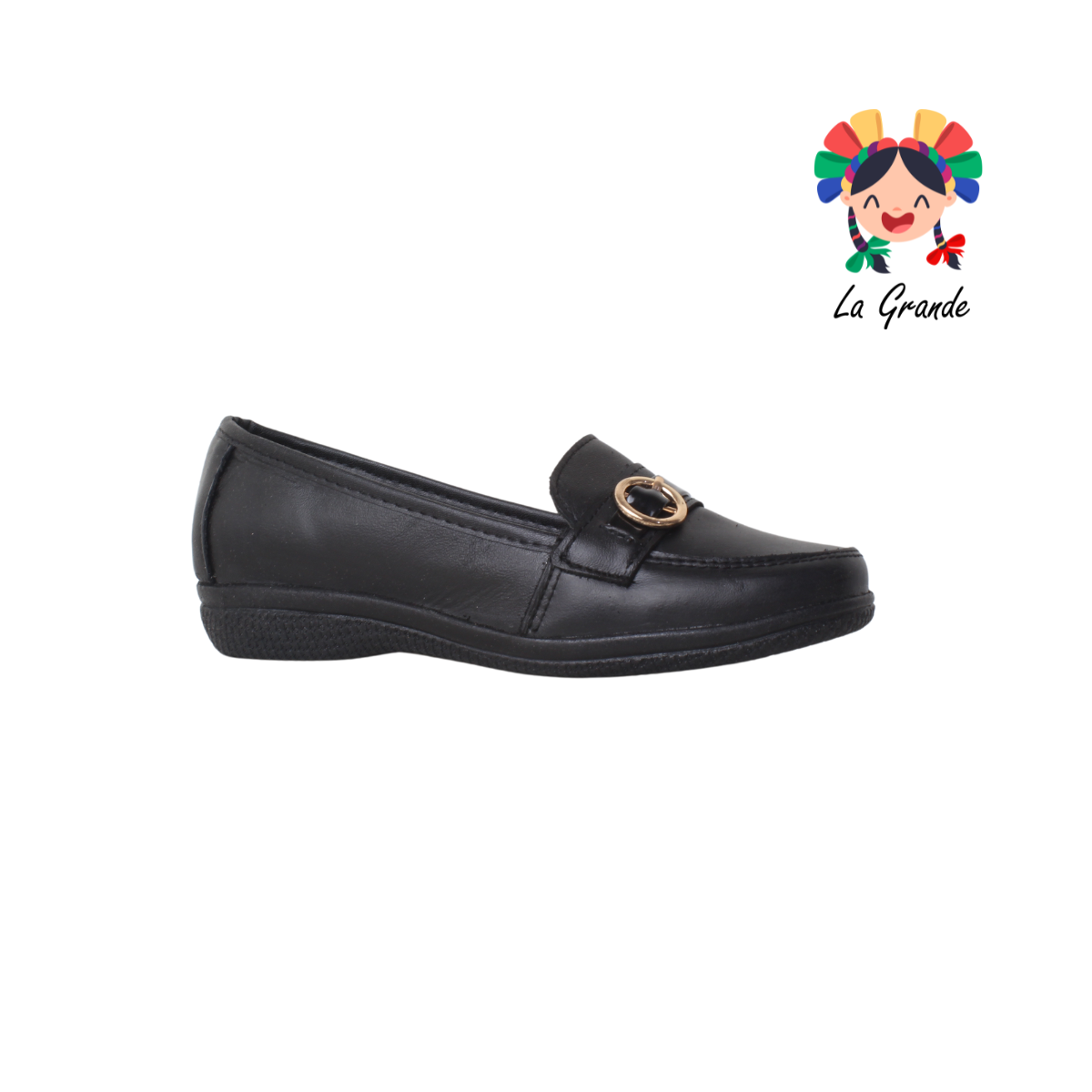 801 D'LADY SHOES Negro Piel Zapato Confort para Dama