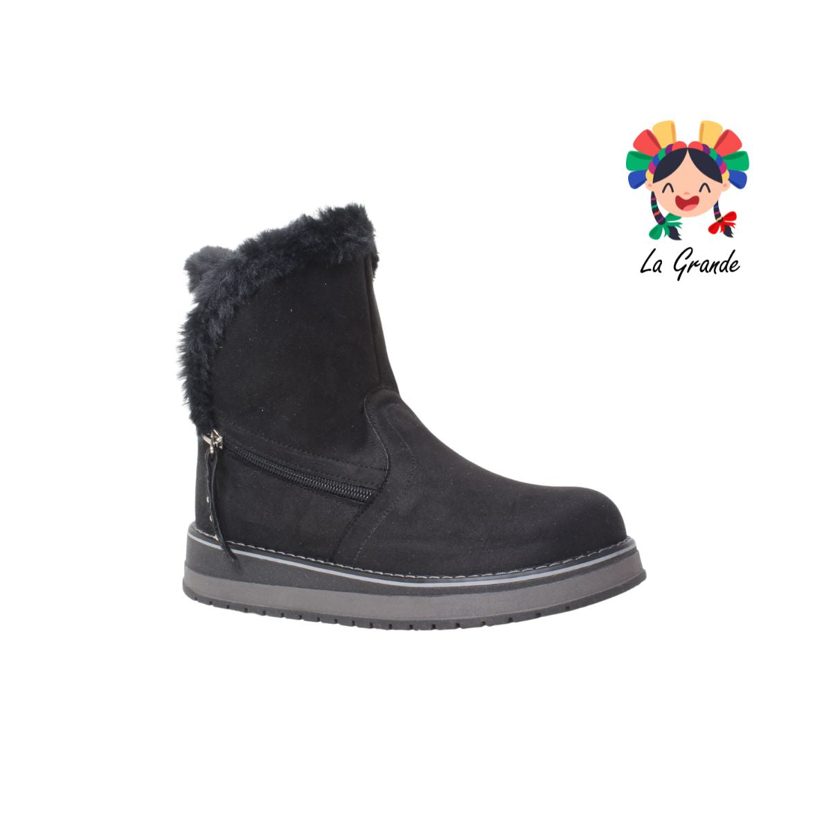 835 H-GROSS Negro Prisco Bota Corta Casual para Dama