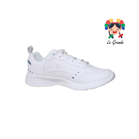 8507 PIRMA Blanco Blanco Tenis Piel  Escolar para Dama y Joven Original