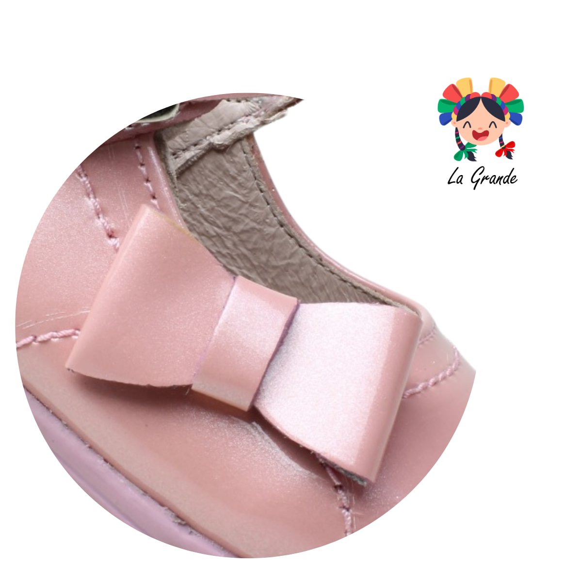 8791 DOGI Rosa Zapato Piel Charol Para Bebé Niña