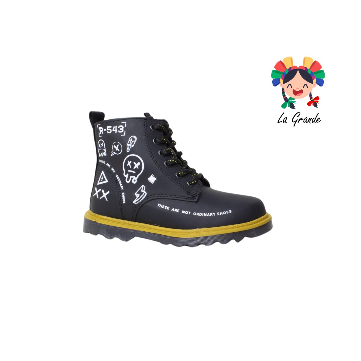 888505 RODDYCK Negro Sint bota Casual para Niño