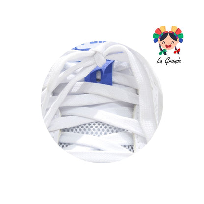8909-PU blanco azul tenis importado original para caballero