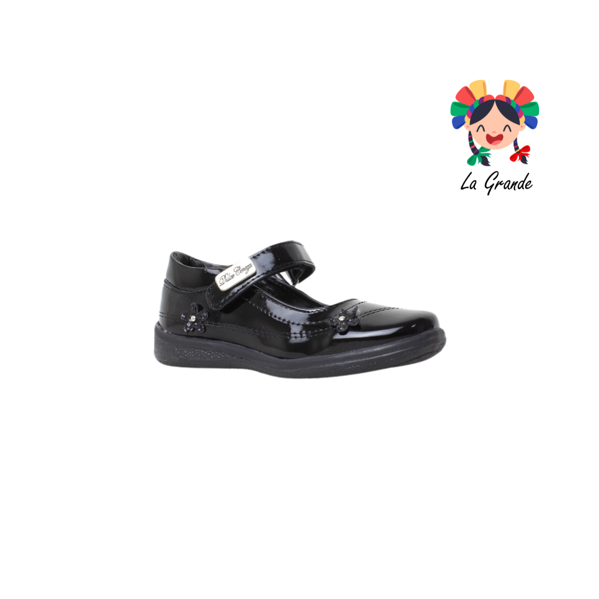 905 DULCE CEREZA Negro charol Zapato Escolar Infantil Niña