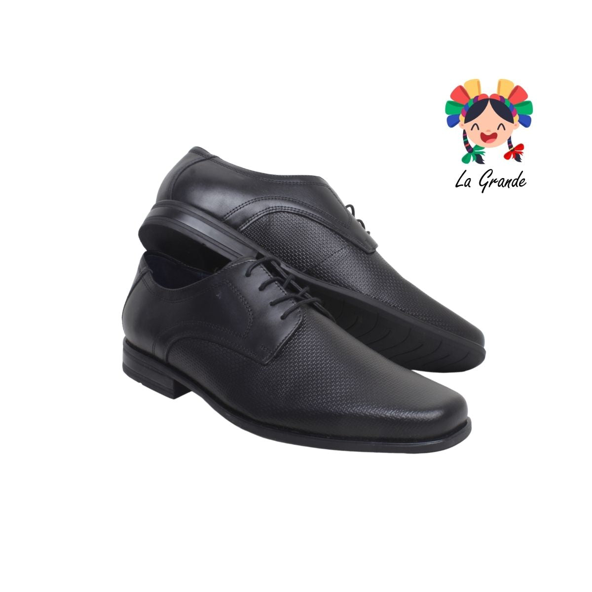 718 DERBY FLEXI Negro Piel Zapato de Vestir para Caballero