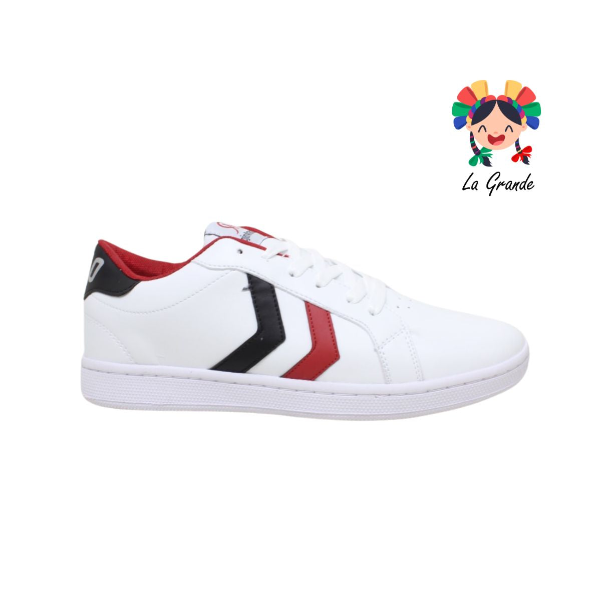 910 ROJO ARANDANO Bco Rojo Ngo Sintético Tenis Choclo Casual para Caballero