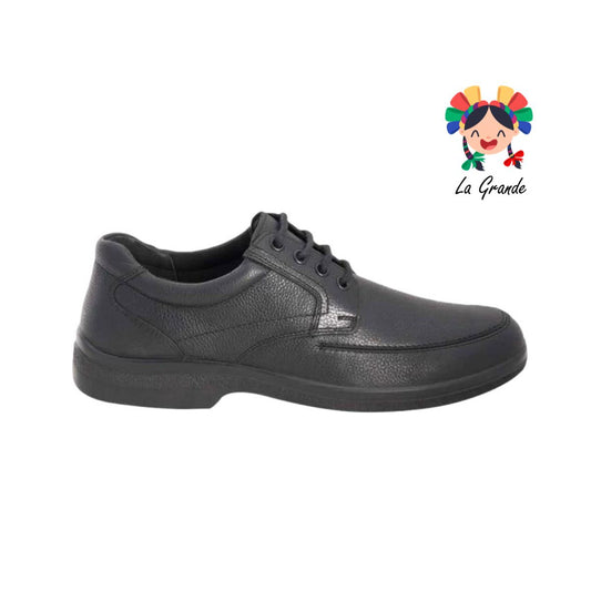 91607 FLEXI Negro zapato de piel confort para caballero