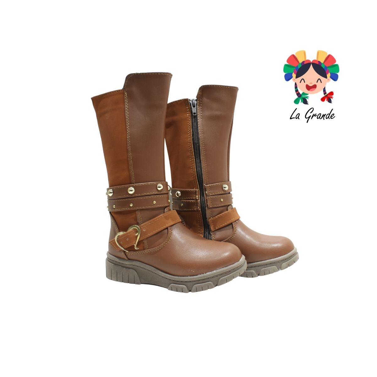 920 MIA C. TAN Bota Café Corazón para niña