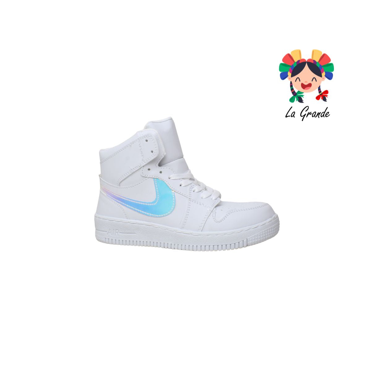 950 FRIDAYS Blanco Tornasol tenis tipo bota para Dama