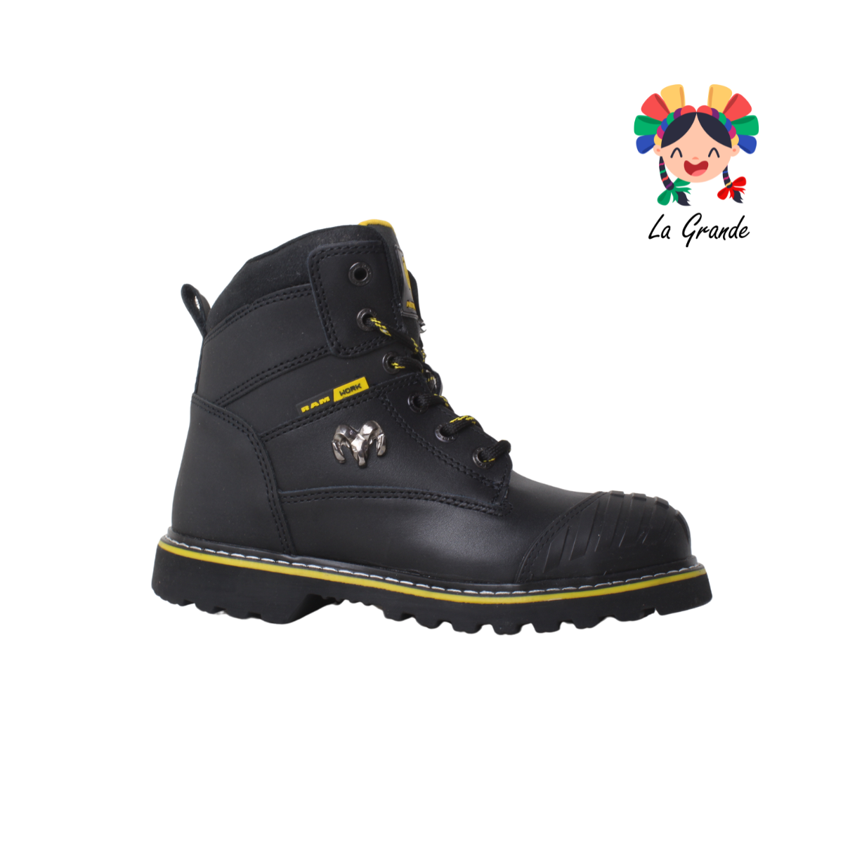 9562 RAM Negro Amarillo Sint Bota Industrial Casquillo para Caballero