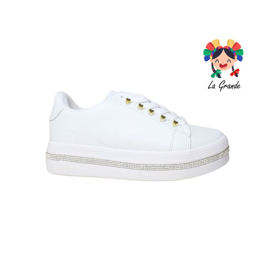 980 CHAMPS Blanco tenis choclo dama