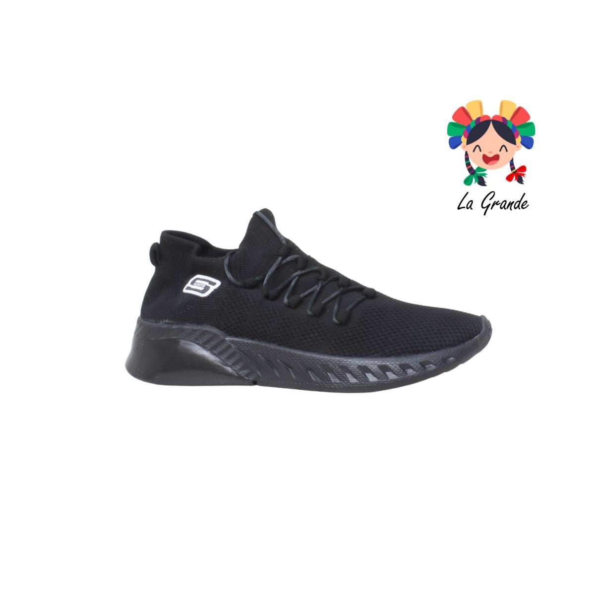 990 CAPIEL'SK Negro Negro Textil Tenis Choclo Casuales para Dama