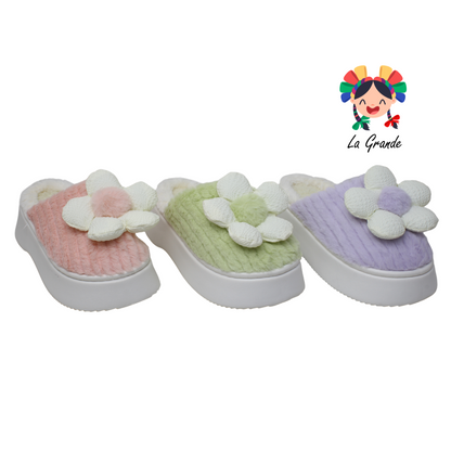 A-5023 TIGRE Flor Multicolor Pantufla con Plataforma para dama