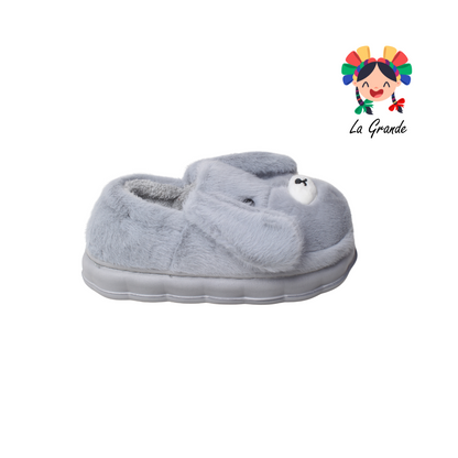 A-5085 TIGRE Perrito Multicolor Sint Textil Pantufla para Dama y Joven