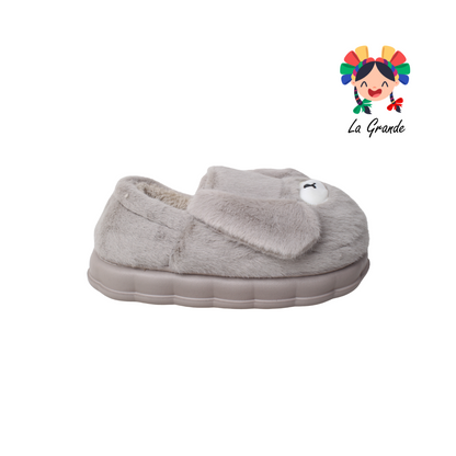 A-5085 TIGRE Perrito Multicolor Sint Textil Pantufla para Dama y Joven