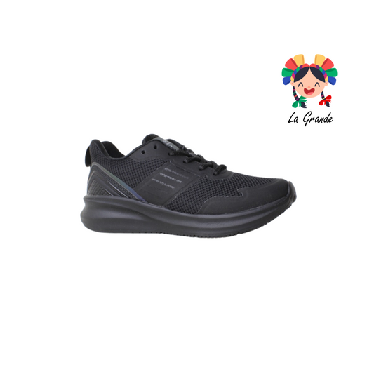 A4702-CT negro tenis textil deportivo para dama y joven