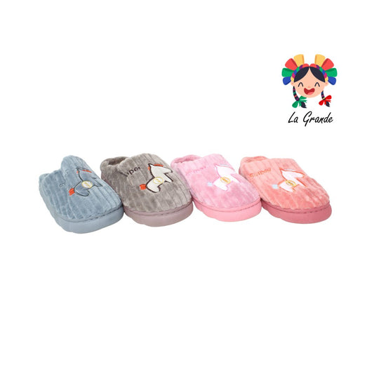 AB-102 TIGRE Multicolor Caballito Pantuflas para Dama, Joven y Caballero