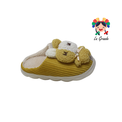 AB-137 TIGRE Conejo Multicolor Pantufla con Plataforma para dama