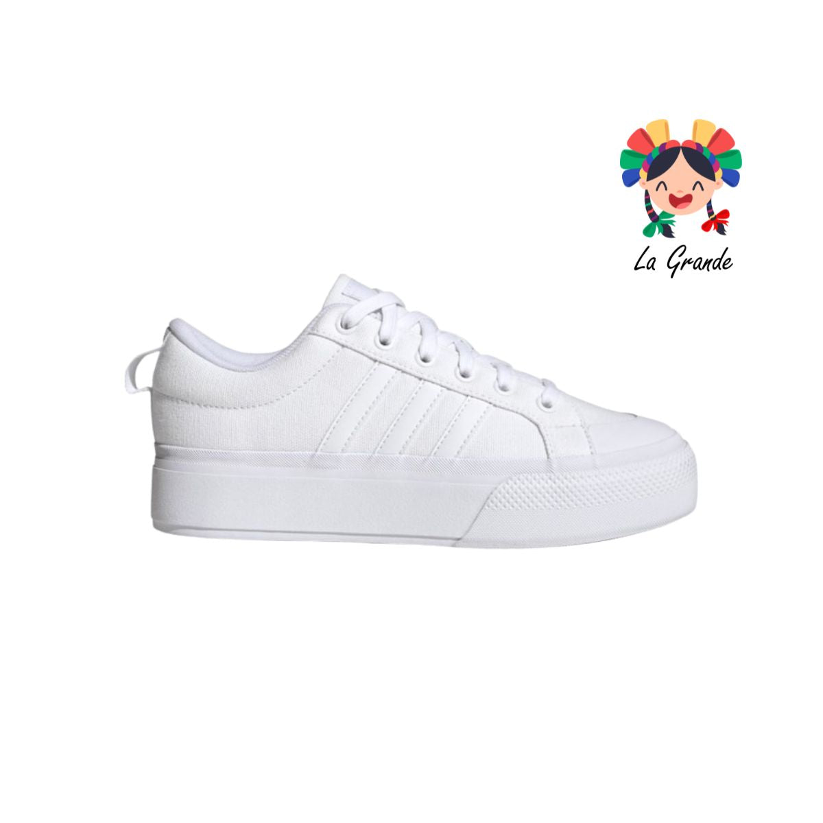 ADIDAS BRAVADA Blanco tenis de plataforma para joven y dama importado original