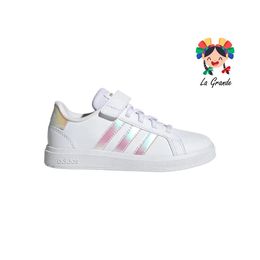 GRAND COURT 2.0 ADIDAS Blanco rosa tornasol tenis casual para niña importado original