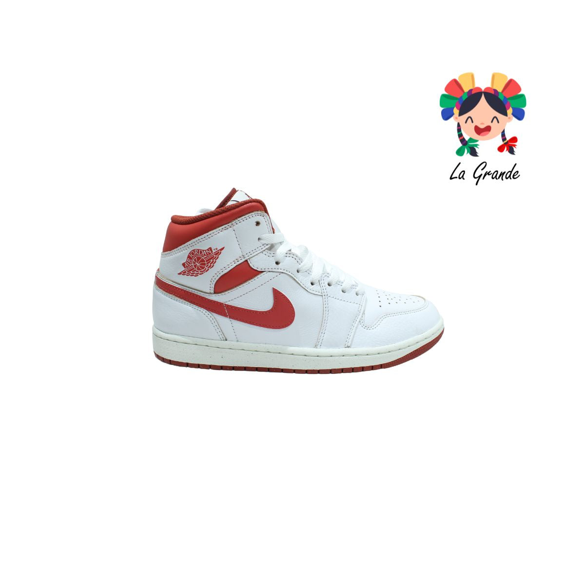 AIR JORDAN 1 MID NIKE Bnco Rojo Tenis Importado Original para Caballer Zapateria la Grande