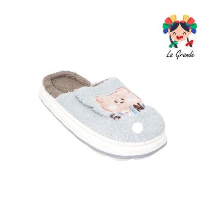 B-6208 TIGRE Oso Multicolor Sint Textil Pantufla para Dama, Joven y Caballero