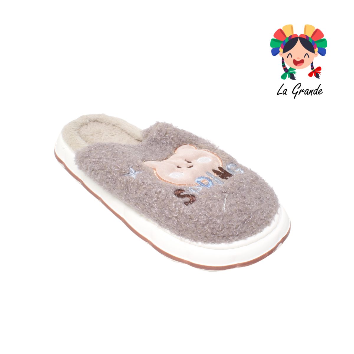 B-6208 TIGRE Oso Multicolor Sint Textil Pantufla para Dama, Joven y Caballero