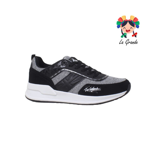 BOSTON WALKQUIR Negro Plomo Tenis Sint Choclo para Caballero