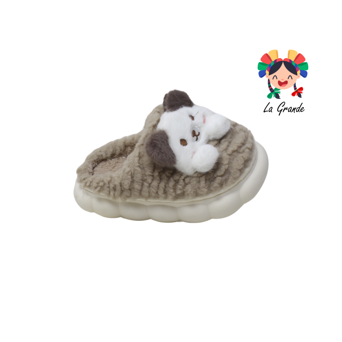 C-4038 TIGRE Perrito Multicolor Pantufla para niña infantil