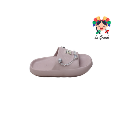 C004M TOP SANDAL Multicolor sandalia de baño o playa con adorno de cadena para Dama