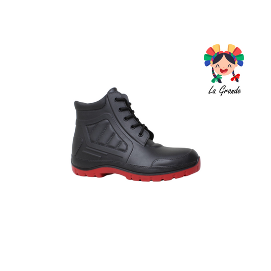 CICLON DUNLOP Negro Rojo bota de hule corta para caballero