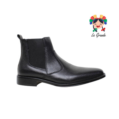 D917 VIAKENTTO Negro Barcelona Piel Botín Casual para Caballero