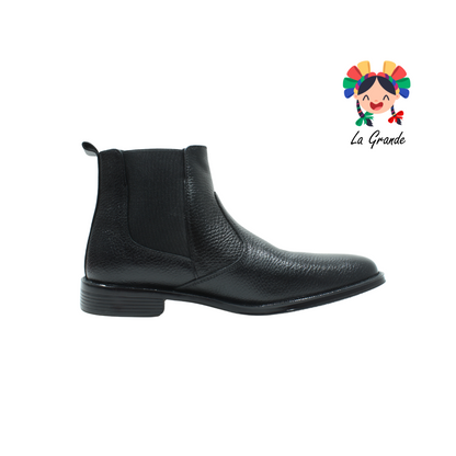 D917 VIAKENTTO Negro Barcelona Piel Botín Casual para Caballero