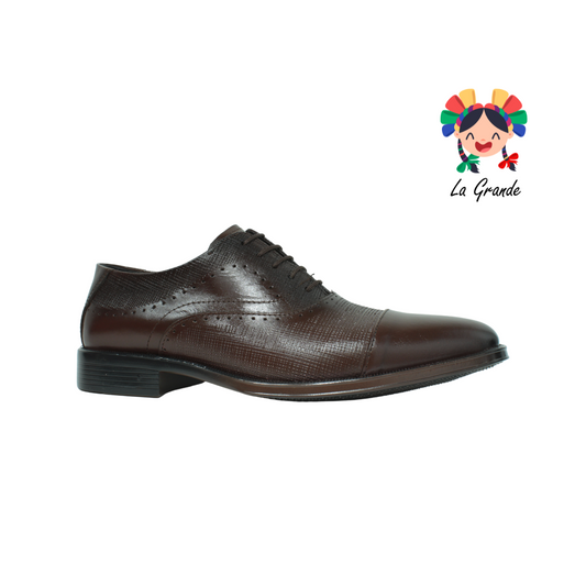 D928 VIAKENTTO chocolate brandy Zapato de vestir para caballero de agujeta