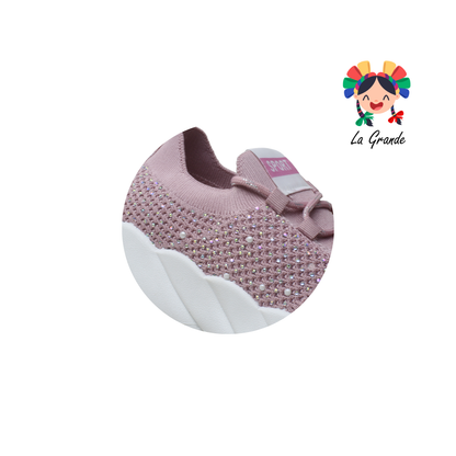 F21-1C FOSUM Rosa tenis tipo Textil Casual  choclo para Dama