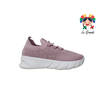 F21-1C FOSUM Rosa tenis tipo Textil Casual  choclo para Dama