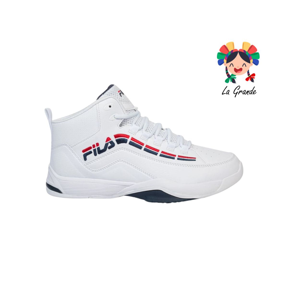 BASKETBALL SPITFIRE 3-FILA Blanco azul rojo tenis para caballero importado Original