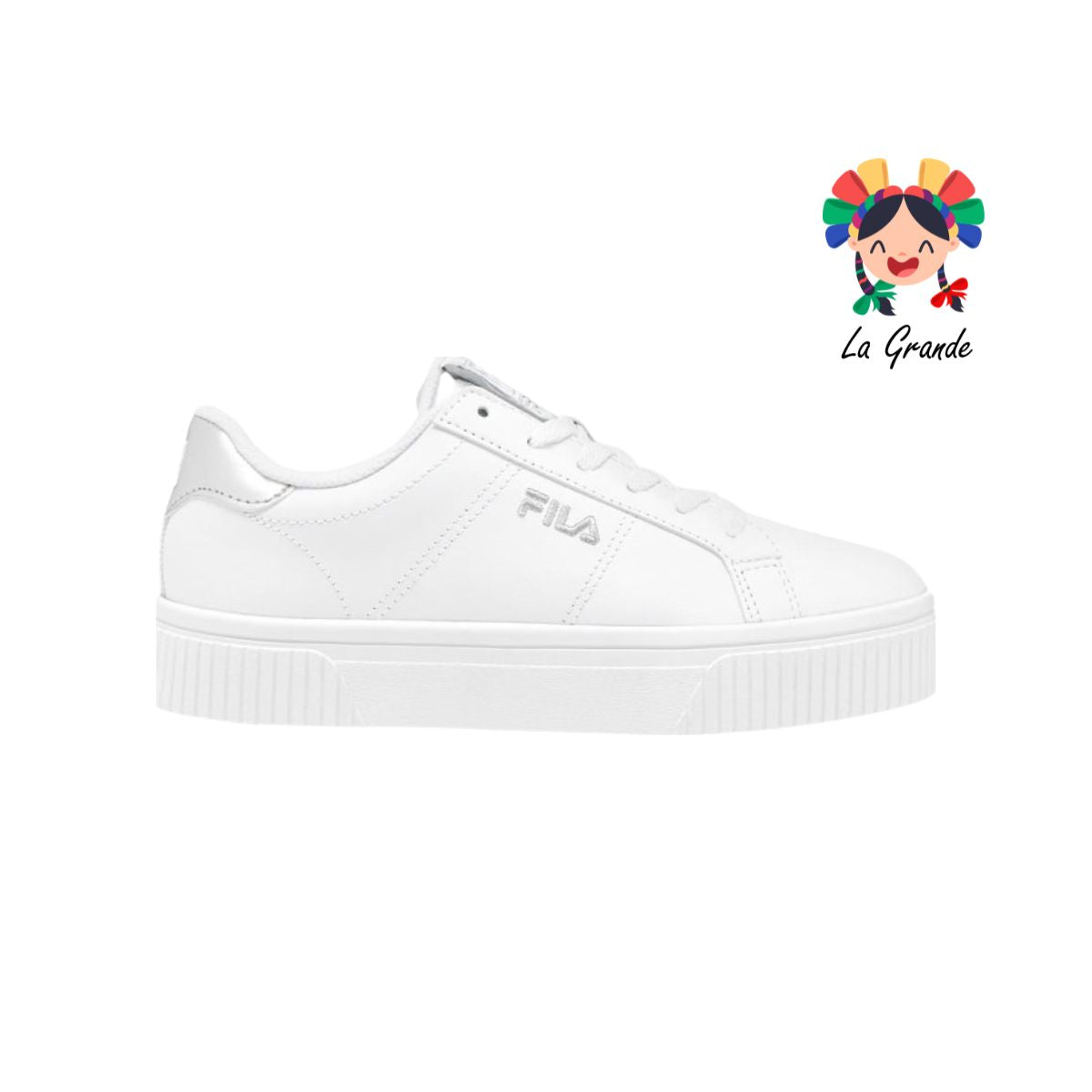 PANACHE 19 FILA Blanco plata tenis casual importado Original para dama y joven