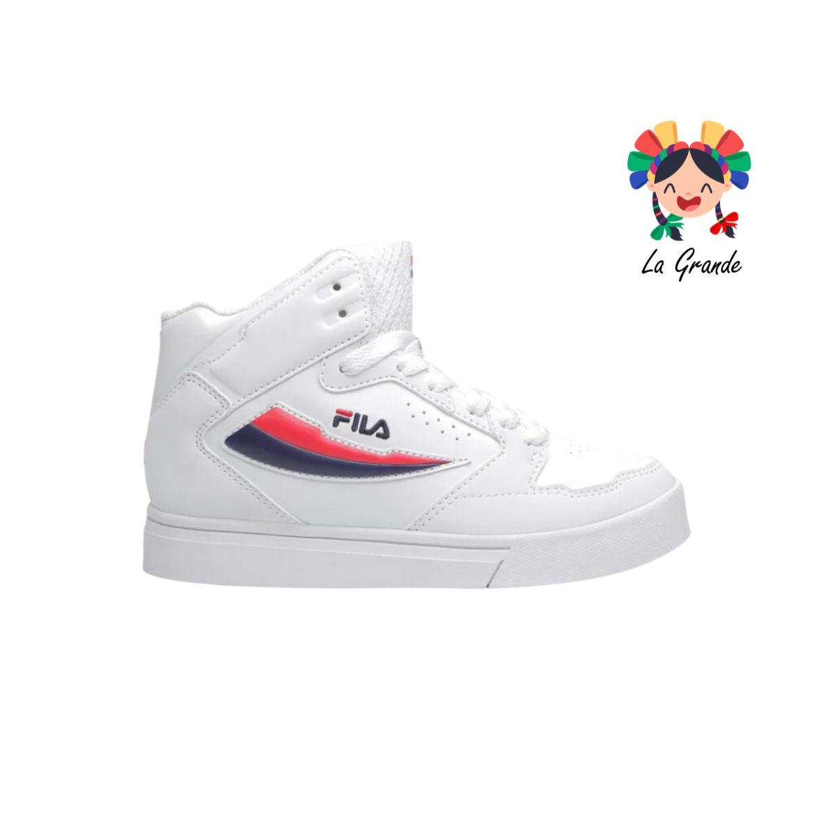 PARELLI FILA Blanco rojo azul tenis tipo bota casual para niña y niño importado original