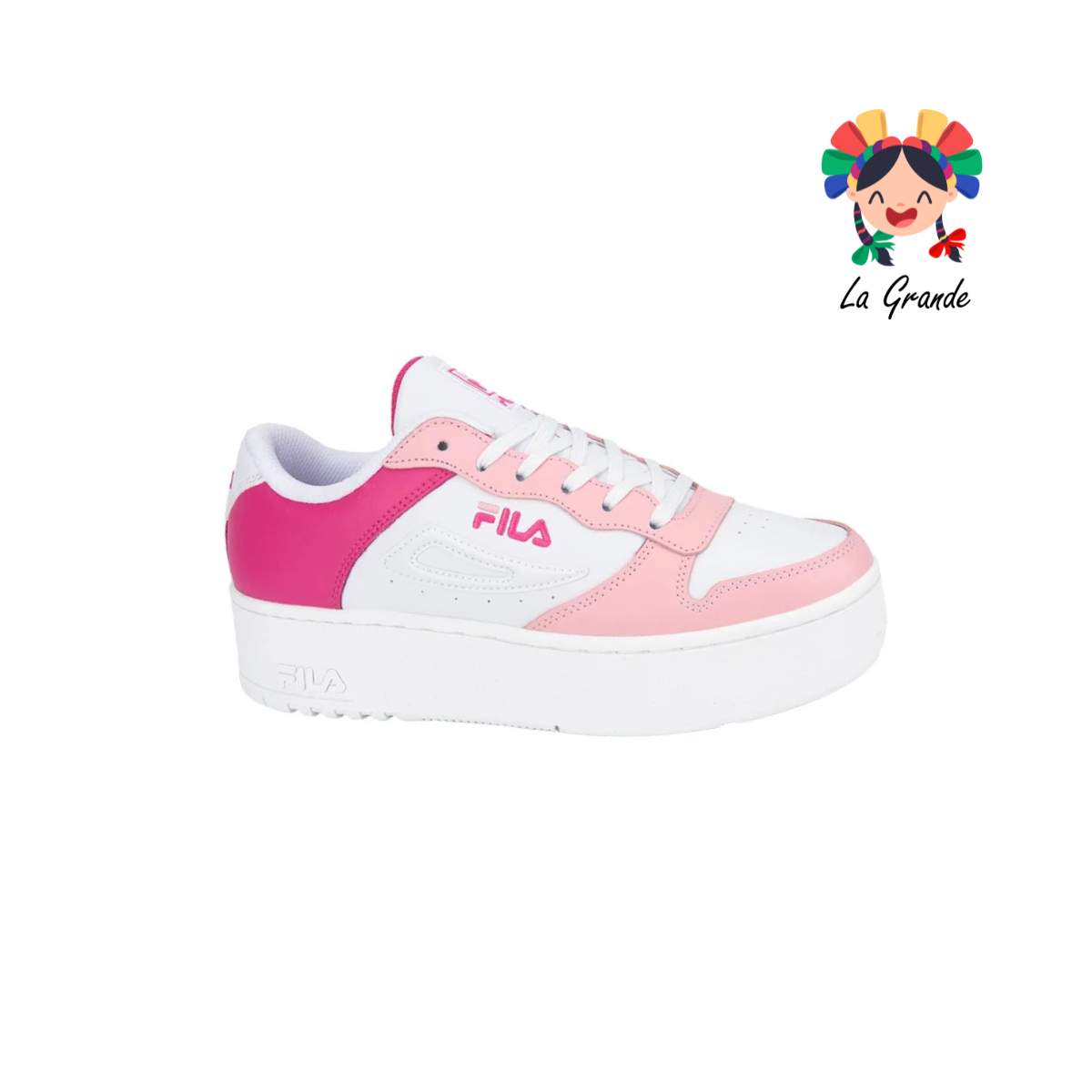 FX-115 FILA Blanco Rosa Tenis Casuales Importados Originales para Dama